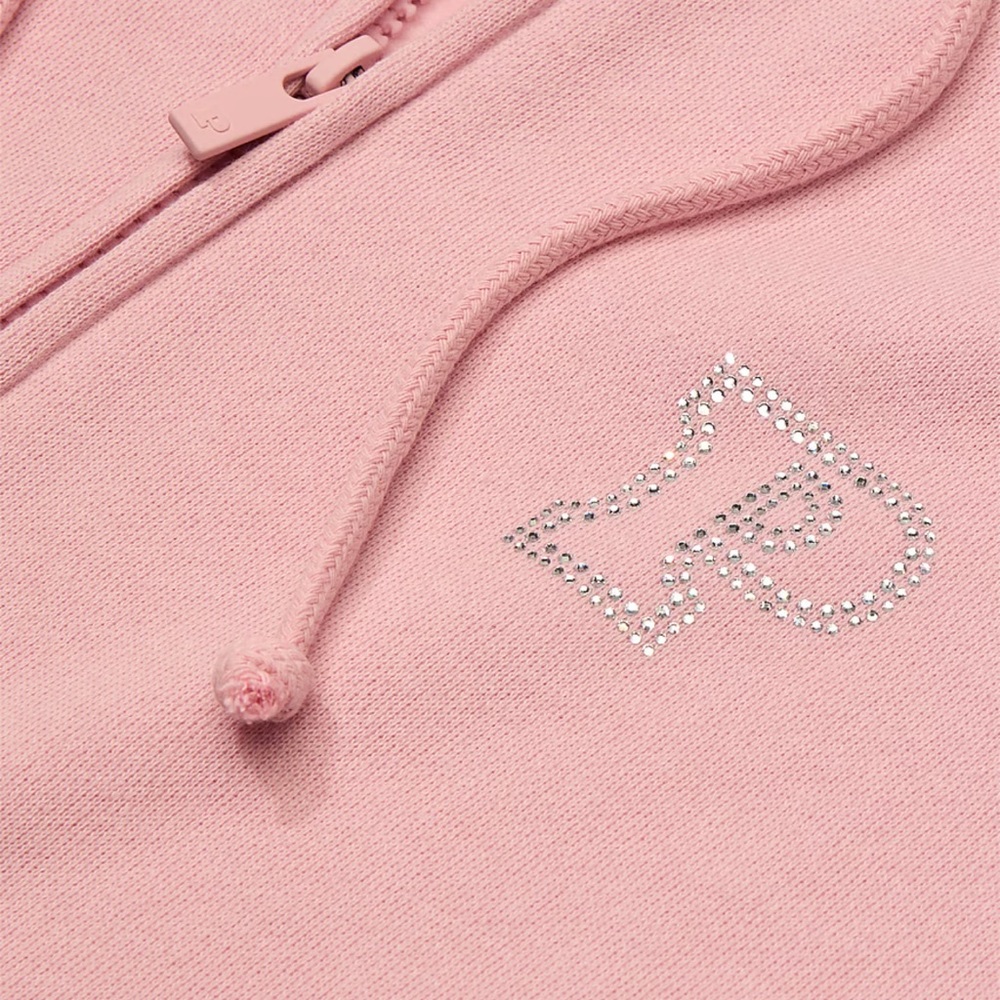 PINK IVY FLEECE CAMPUS FULL-ZIP HOODIE